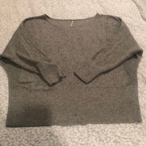 Free people grey ribbed sweater
